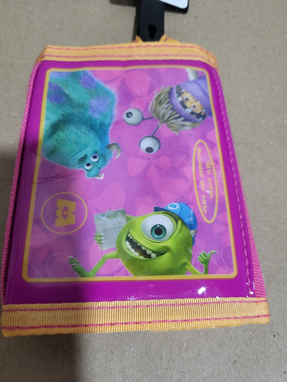 Monsters University Pink Kids Card Holder Wallet
